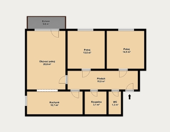 Prodej bytu 3+1 v osobním vlastnictví 74 m², Brno