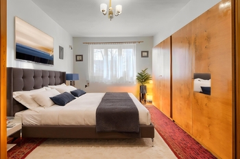 ložnice, doplnění nábytku AI  - Prodej bytu 2+1 v osobním vlastnictví 69 m², Praha 10 - Strašnice