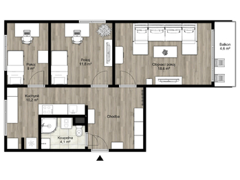 Prodej bytu 3+1 v osobním vlastnictví 61 m², Horní Bříza