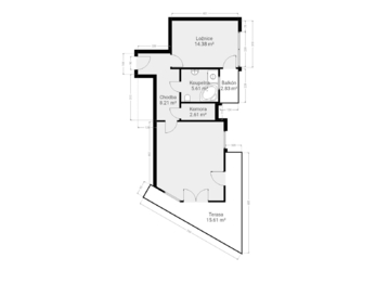 Prodej bytu 2+kk v osobním vlastnictví 55 m², Praha 5 - Zličín