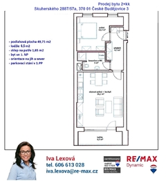 Prodej bytu 2+kk v osobním vlastnictví 50 m², České Budějovice