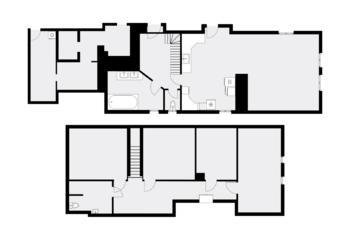 Plánek obou podlaží - Prodej domu 180 m², Doubek