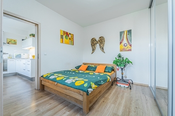 ložnice s manželskou postelí - Pronájem bytu 2+1 v osobním vlastnictví 49 m², Kladno