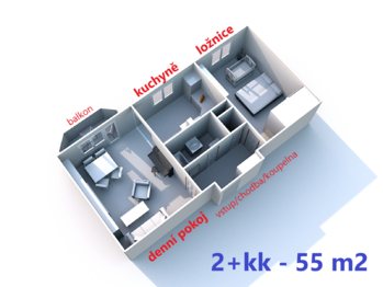 Pronájem bytu 2+kk v družstevním vlastnictví 54 m², Havlíčkův Brod