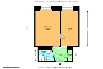 Prodej bytu 2+kk v osobním vlastnictví 44 m², Praha 3 - Žižkov