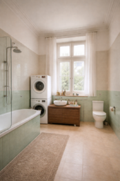 VIZUALIZACE BUDOUCÍ KOUPELNY - Prodej bytu 4+1 v osobním vlastnictví 124 m², Město Albrechtice