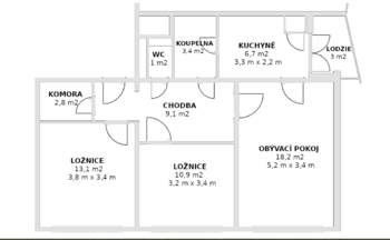 Prodej bytu 3+1 v osobním vlastnictví 66 m², Brno