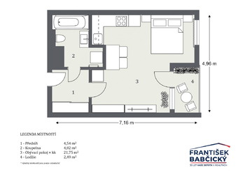 Prodej bytu 1+kk v osobním vlastnictví 32 m², Praha 10 - Uhříněves