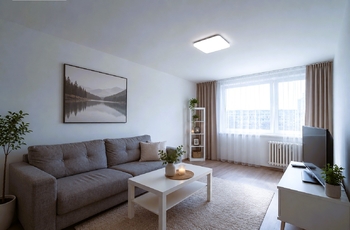 obývací pokoj vizualizace  - Pronájem bytu 2+kk v osobním vlastnictví 46 m², Praha 5 - Stodůlky