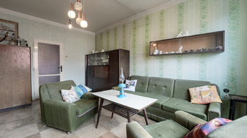 Obývací pokoj - Prodej bytu 2+1 v družstevním vlastnictví 69 m², Prostějov