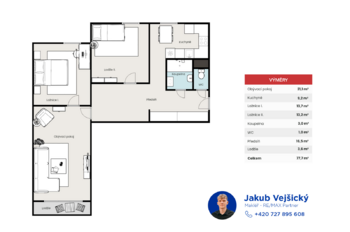 Prodej bytu 3+1 v osobním vlastnictví 78 m², České Budějovice