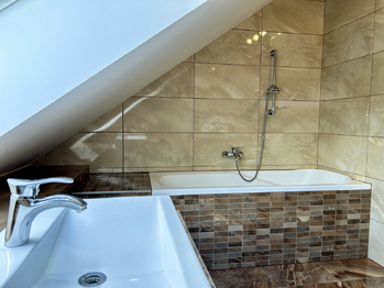 Koupelna v patře  - Pronájem domu 200 m², Pětihosty