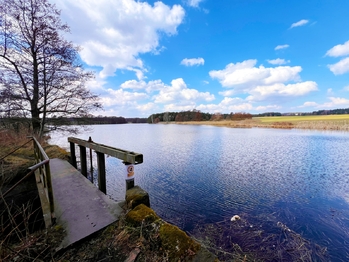 Rybník Bouberlák - takovou vodní plochu najdete přímo u tábořiště - Prodej domu 245 m², Čistá