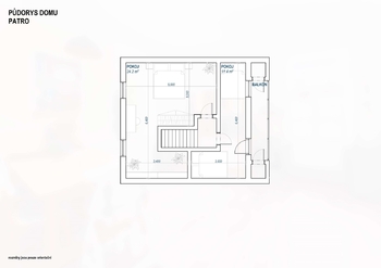 Půdorys 2. patra Kersko - Prodej chaty / chalupy 138 m², Hradištko