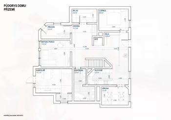 Půdorys 1. patra chata Kersko  - Prodej chaty / chalupy 138 m², Hradištko