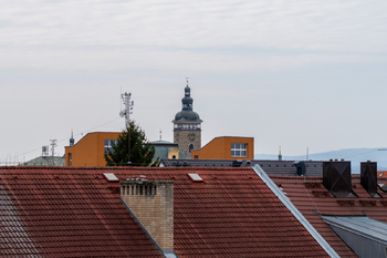 Výhled na Černou věž směrem do centra města  - Prodej bytu 4+kk v osobním vlastnictví 209 m², České Budějovice