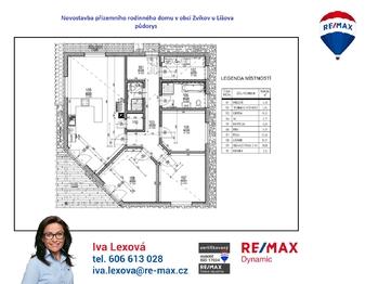 orientační půdorys - Prodej domu 114 m², Zvíkov