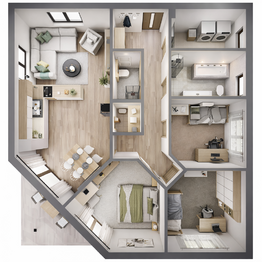 vizualizace -návrh řešení domu - Prodej domu 114 m², Zvíkov