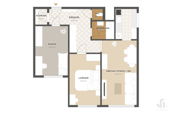 Prodej bytu 3+1 v osobním vlastnictví 62 m², Praha 8 - Kobylisy