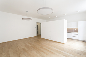 Obývací pokoj s kuchyní - Pronájem bytu 4+kk v osobním vlastnictví 164 m², Praha 2 - Nové Město