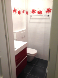 Koupelna - Pronájem bytu 2+kk v osobním vlastnictví 48 m², Praha 10 - Vršovice