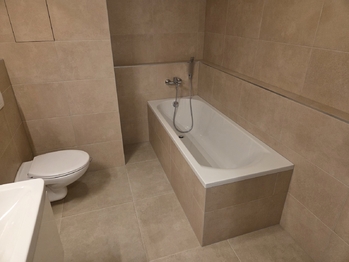 Koupelna s WC - Pronájem bytu 1+kk v osobním vlastnictví 37 m², České Budějovice
