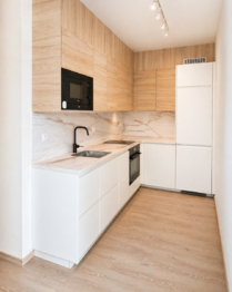 Kuchyňský kout - Pronájem bytu 1+kk v osobním vlastnictví 39 m², Praha 9 - Vysočany 