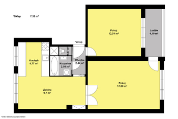 Prodej bytu 2+1 v osobním vlastnictví 57 m², Čáslav