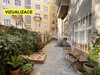 Dvůr - Vršovické náměstí - Prodej bytu 1+1 v osobním vlastnictví 42 m², Praha 10 - Vršovice