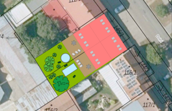 Vizualizace 2x RD 4+kk - Prodej pozemku 546 m², Rakvice