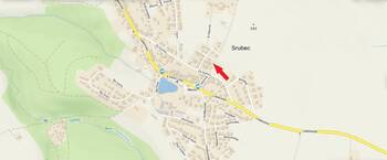mapa - Pronájem domu 50 m², Srubec