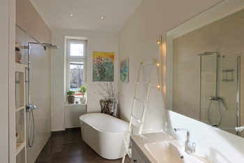 Koupelna - Prodej bytu 3+1 v osobním vlastnictví 115 m², České Budějovice