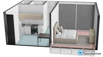 Prodej bytu 1+1 v osobním vlastnictví 32 m², Praha 9 - Letňany