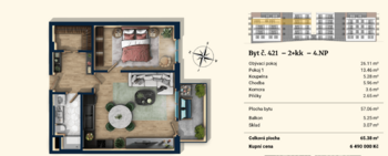 Prodej bytu 2+kk v osobním vlastnictví 57 m², Plzeň