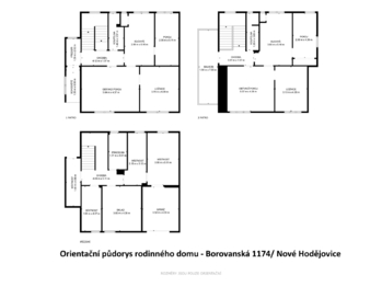 půdorys domu - Prodej domu 270 m², České Budějovice