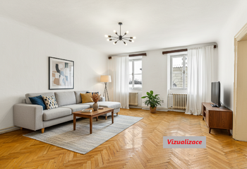 Vizualizace-pokoj 22,3 m² - Prodej bytu 4+1 v osobním vlastnictví 118 m², Praha 1 - Malá Strana