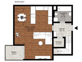 Pronájem bytu 3+kk v osobním vlastnictví 95 m², Milovice