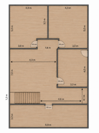 Půdorys horní patro - Prodej domu 323 m², Dolní Břežany