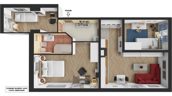 Prodej bytu 4+kk v osobním vlastnictví 66 m², Praha 4 - Nusle