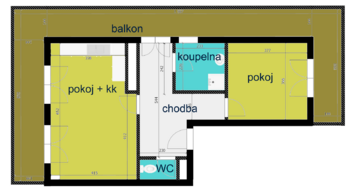 Pronájem bytu 2+kk v osobním vlastnictví 61 m², Kolín