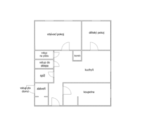 orientační půdorys - Prodej domu 62 m², Dřínov