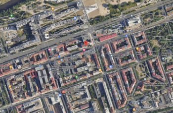 Mapa umístění - Pronájem garážového stání 13 m², Praha 8 - Karlín