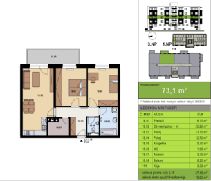 Prodej bytu 3+kk v osobním vlastnictví 67 m², Nymburk