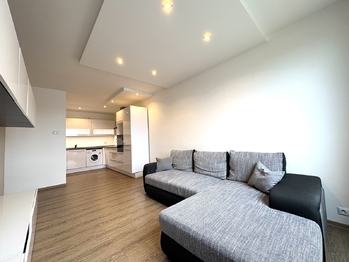 Obývací pokoj s kuchyňským koutem - Pronájem bytu 2+kk v osobním vlastnictví 45 m², Praha 3 - Žižkov 