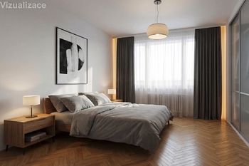 Ložnice - vizualizace - Prodej bytu 3+1 v družstevním vlastnictví 72 m², Praha 4 - Michle