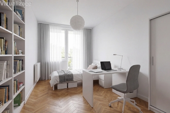 Studentský pokoj - vizualizace - Prodej bytu 3+1 v družstevním vlastnictví 72 m², Praha 4 - Michle 