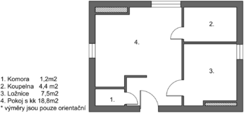 Pronájem bytu 2+kk v osobním vlastnictví 32 m², Zastávka
