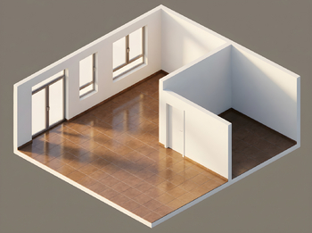 3D plán prostor - Prodej obchodních prostor 74 m², Chýnice