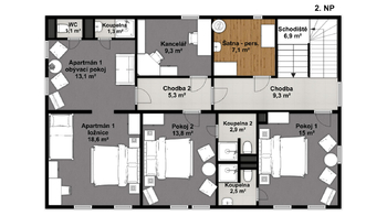 Prodej ubytovacího zařízení 435 m², Hřensko