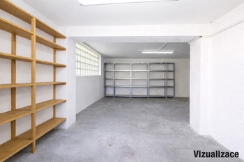 Vizualizace prázdné garáže - Prodej domu 78 m², Bříza